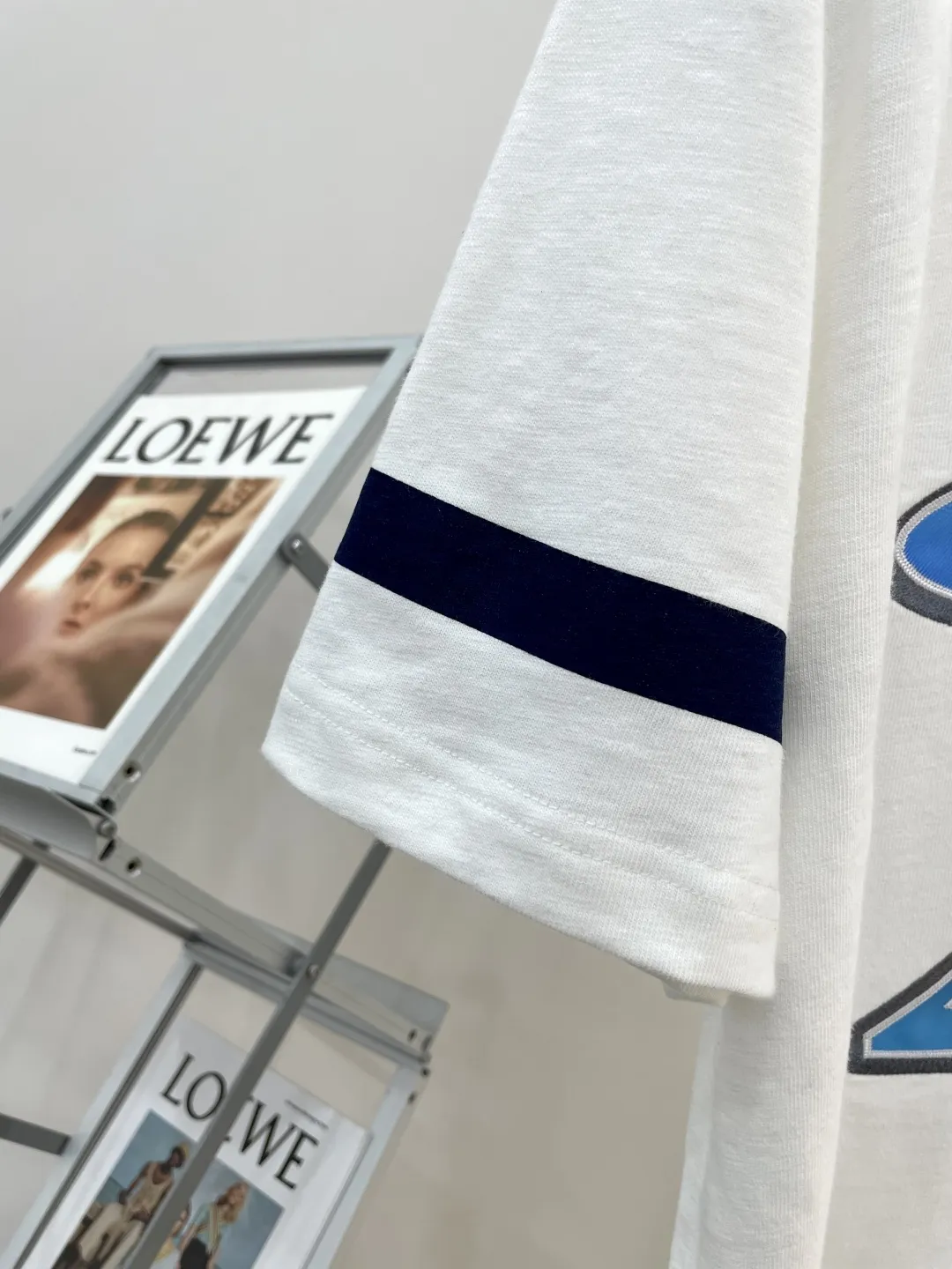 DIORクリスチャンディオール白黒ストライプ半袖Tシャツ - 画像 (7)