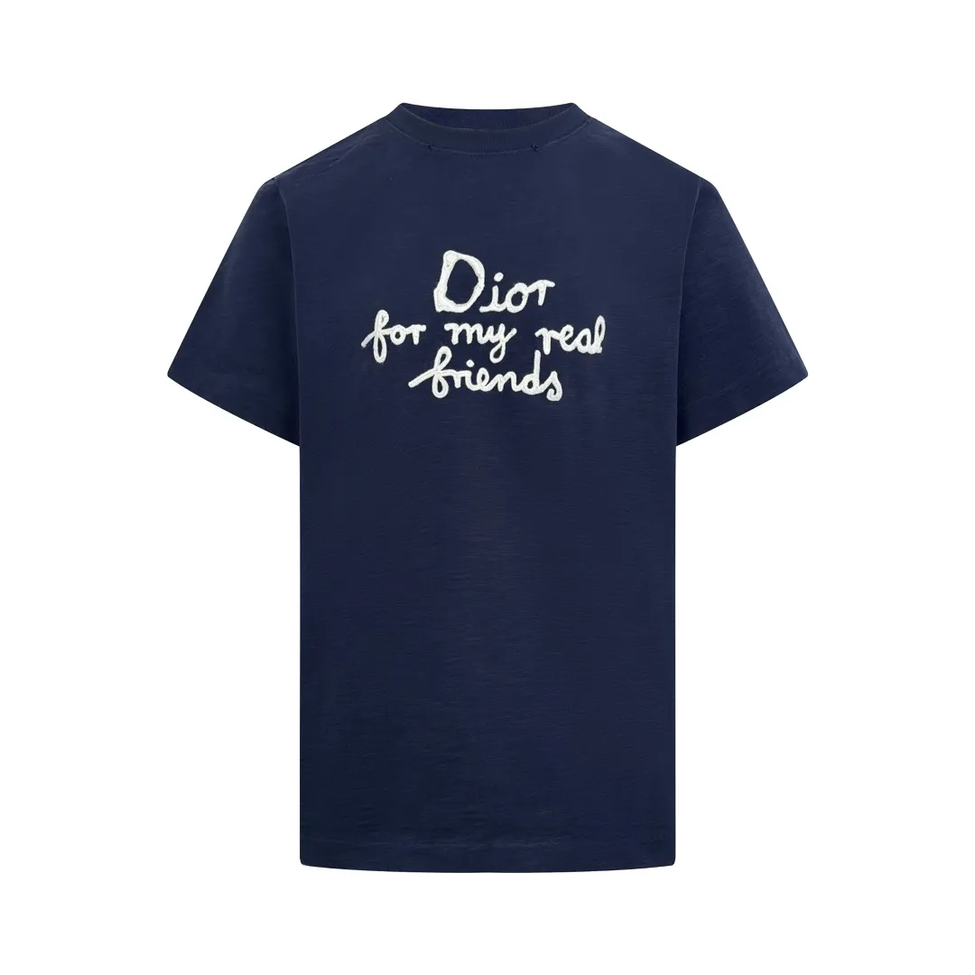 Dior 新作黒プリント半袖Tシャツ
