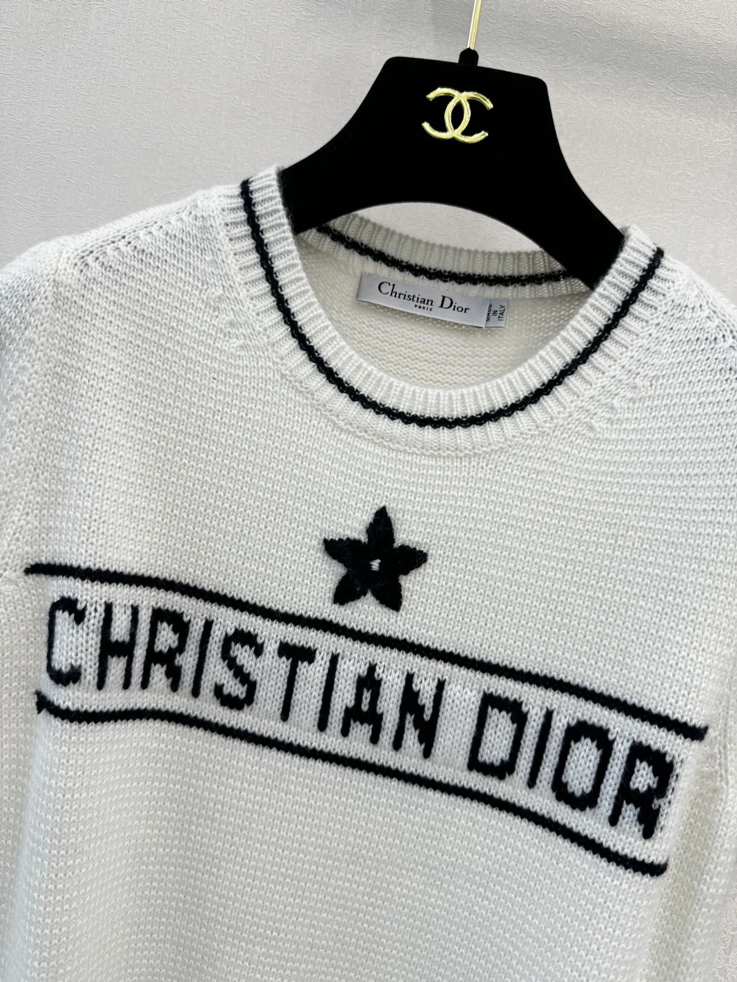 Christian Dior 白 編み物半袖Tシャツ - 画像 (5)