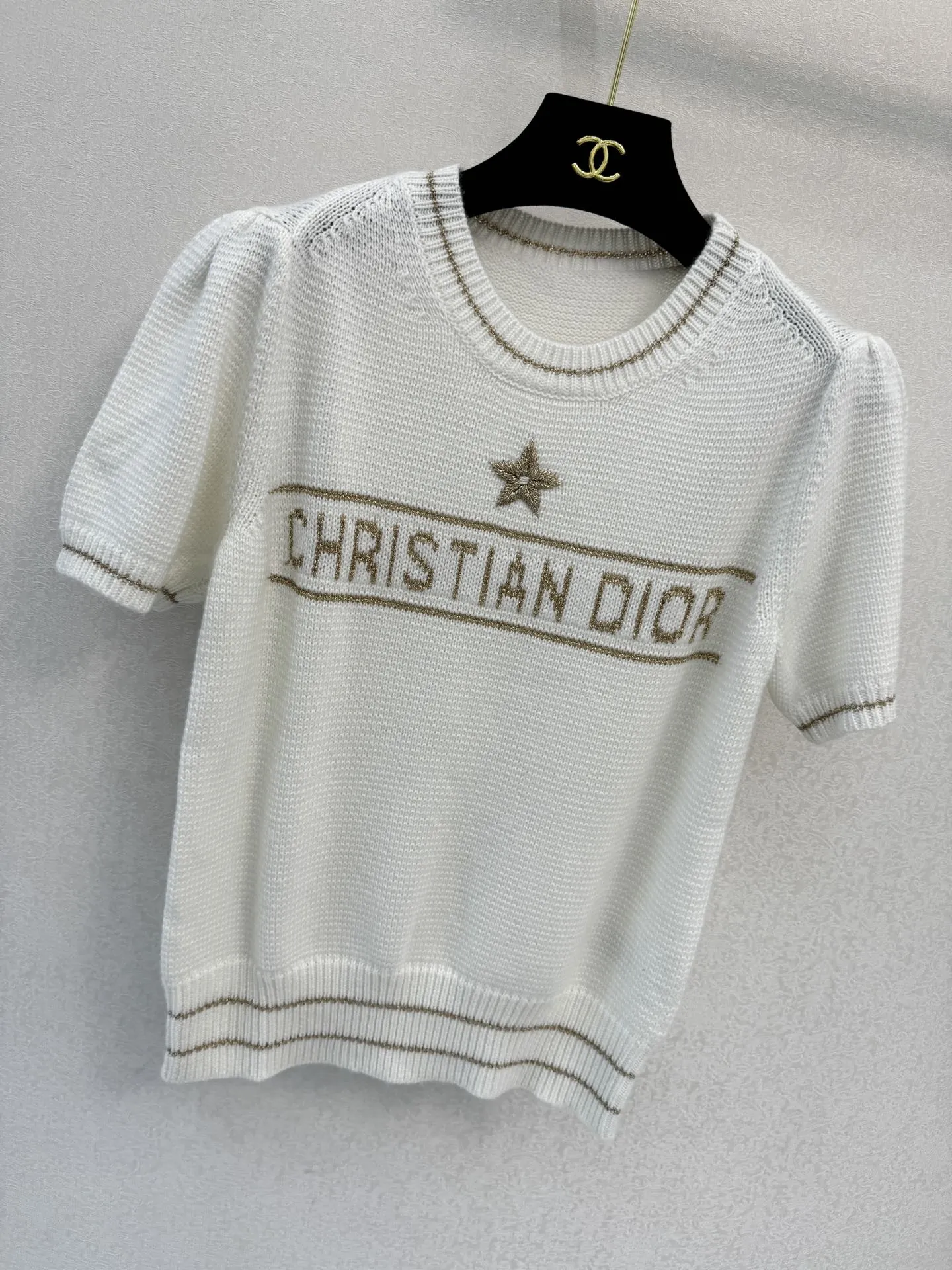 Christian Dior 白ニット半袖Tシャツ新作 - 画像 (3)