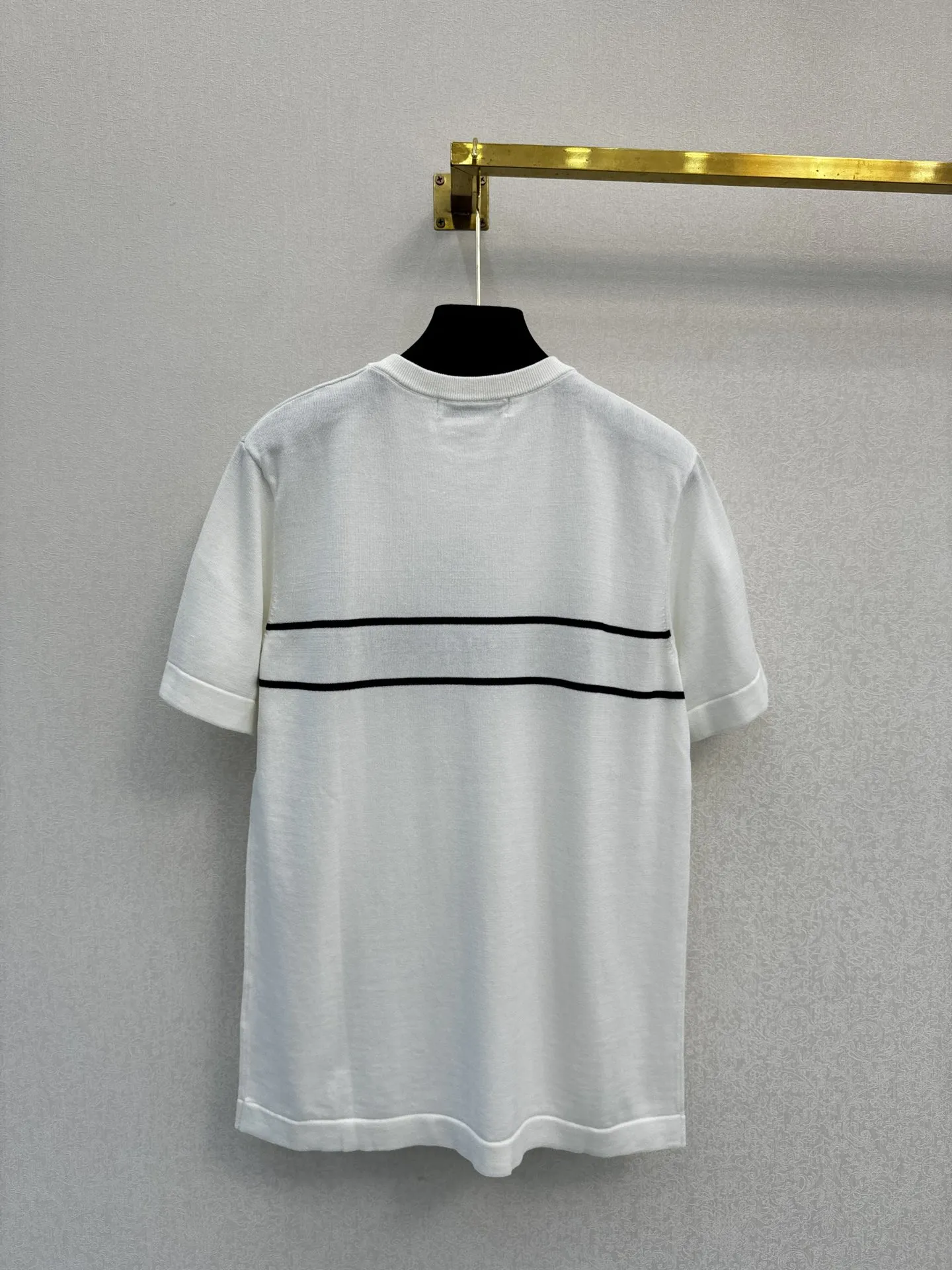 CHRISTIAN DIOR 白 半袖Tシャツ 星ストライプ - 画像 (7)