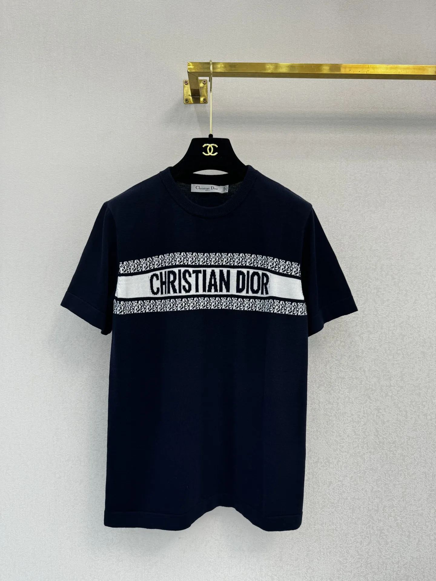 Christian Dior黒半袖Tシャツ新作