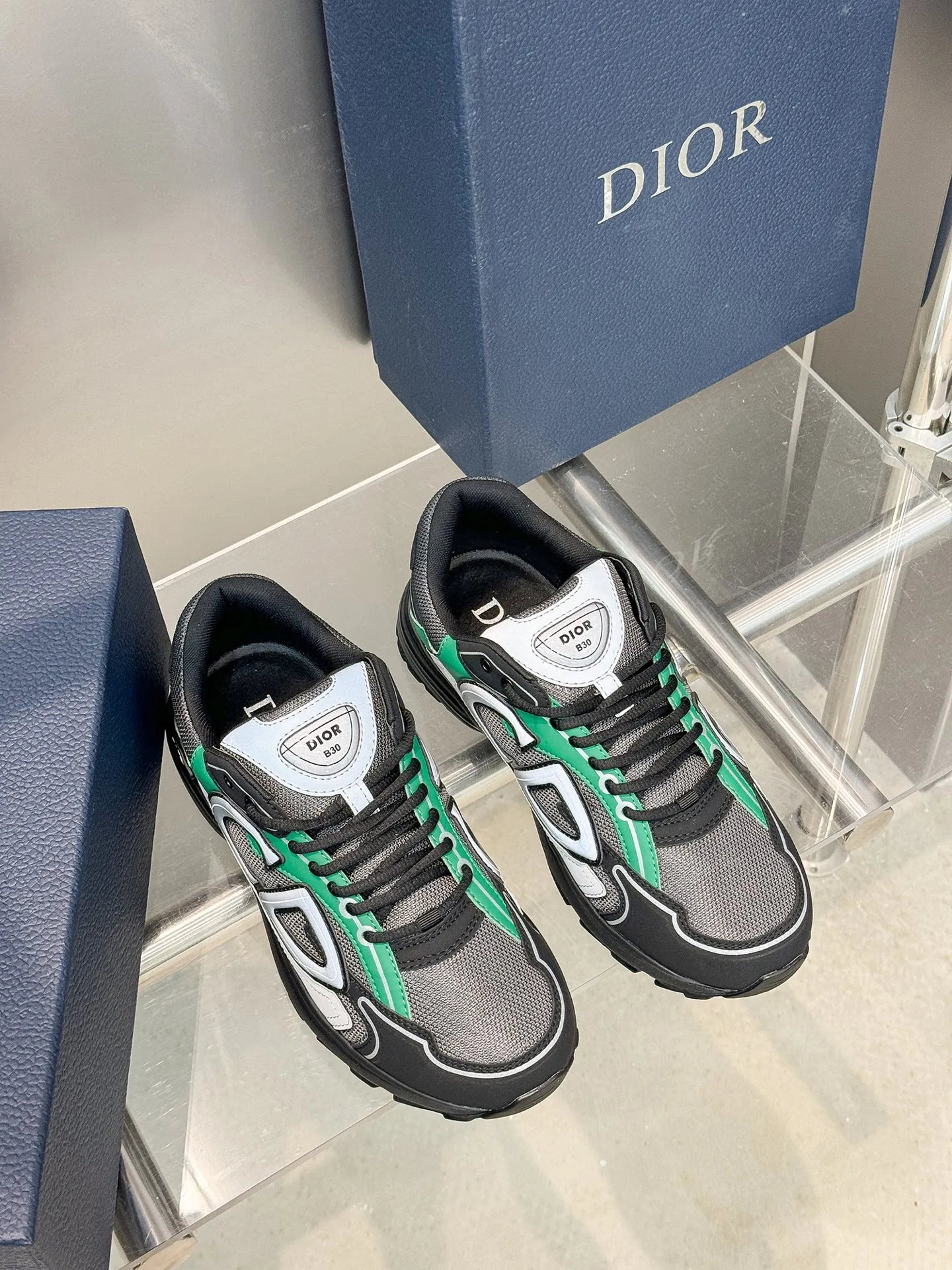 Christian Dior B30 グリーン レトロスニーカー - 画像 (6)