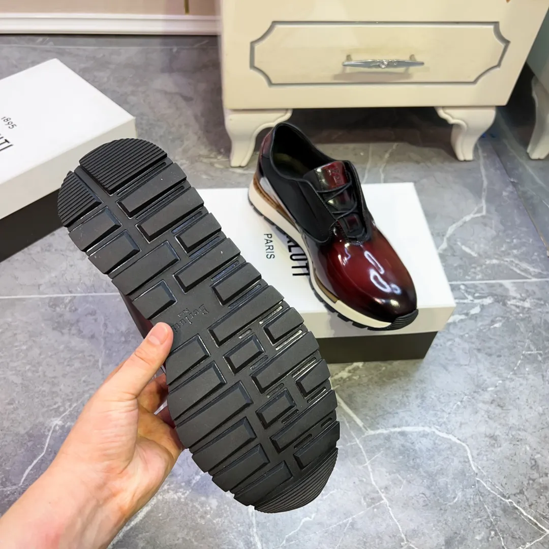 Berluti レッドマーブルデザインスニーカー - 画像 (6)