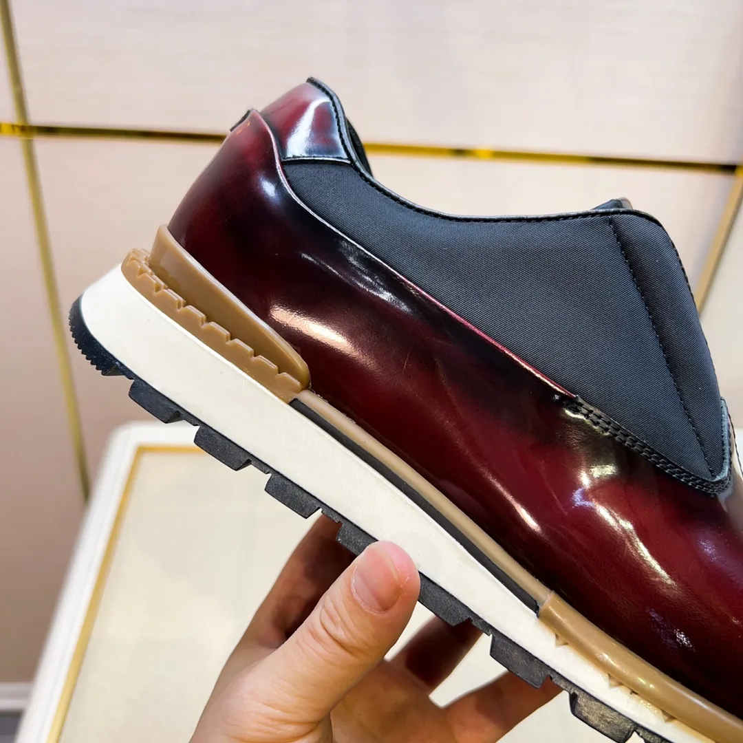 Berluti レッドマーブルデザインスニーカー - 画像 (9)