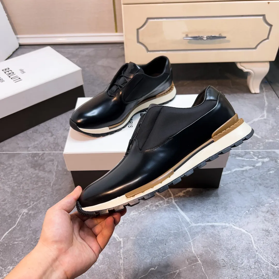 Berluti ブラックレザースニーカー - 画像 (5)