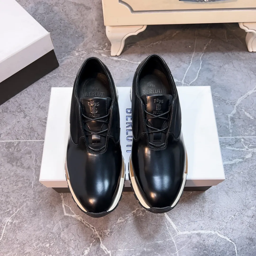 Berluti ブラックレザースニーカー - 画像 (6)