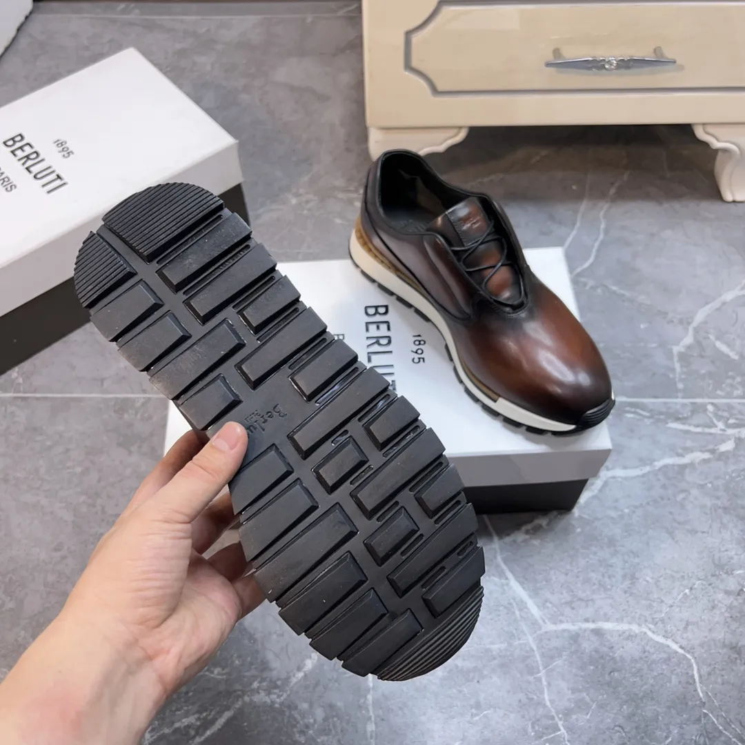 Berluti ブルーティ 男性用スニーカー 茶色 38-45サイズ - 画像 (6)