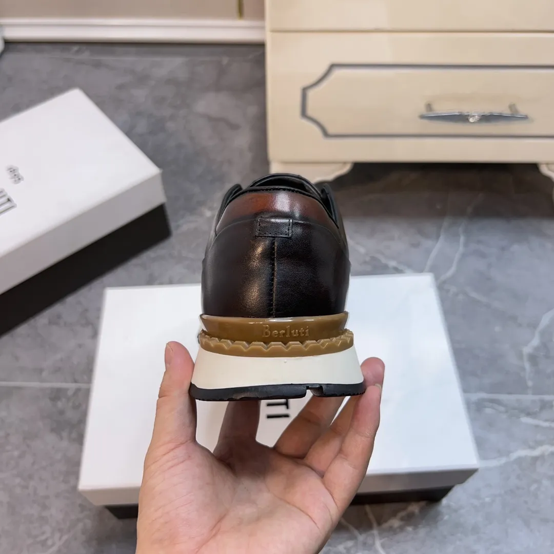 Berluti ブルーティ 男性用スニーカー 茶色 38-45サイズ - 画像 (7)