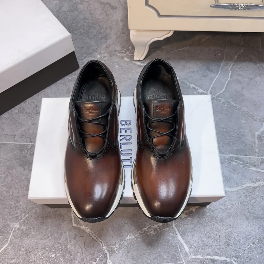 Berluti ブルーティ 男性用スニーカー 茶色 38-45サイズ - 画像 (8)