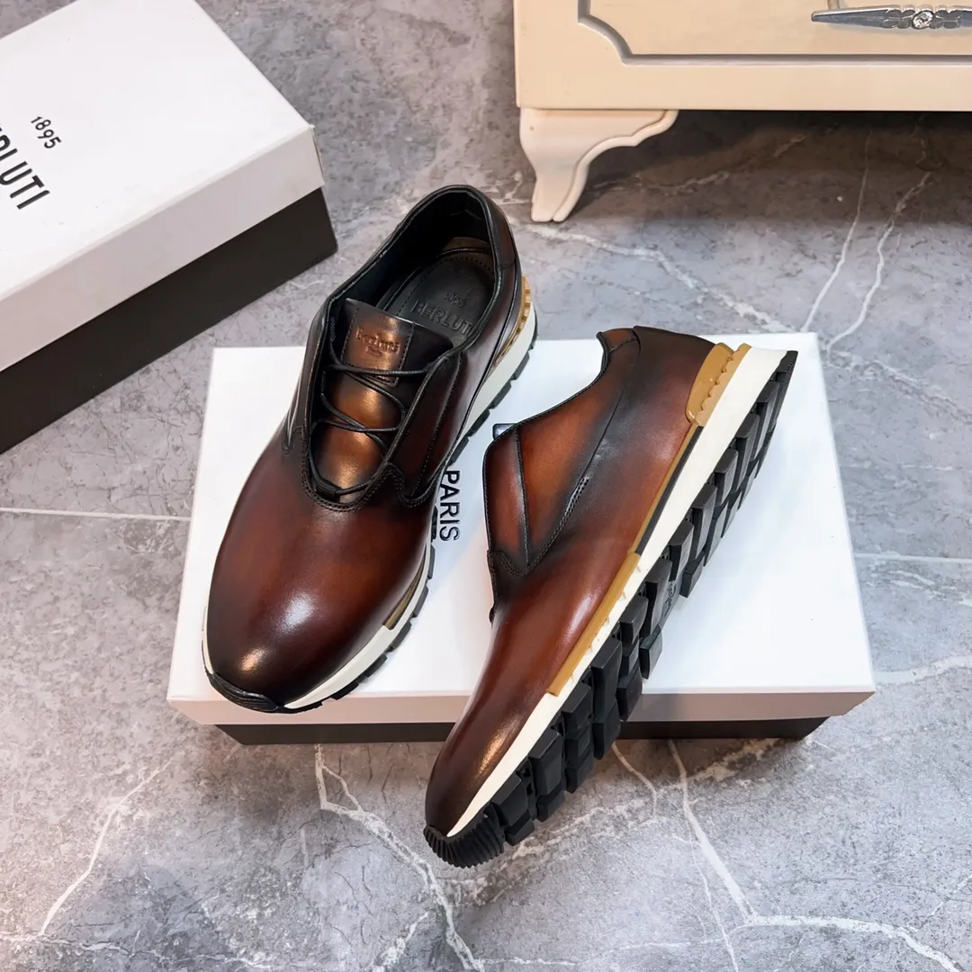 Berluti ブルーティ 男性用スニーカー 茶色 38-45サイズ - 画像 (10)