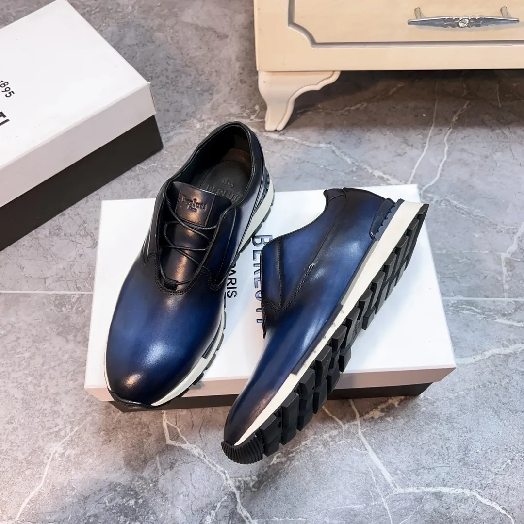 Berluti ブルーティ 男性スニーカー 青色 38-45サイズ - 画像 (4)