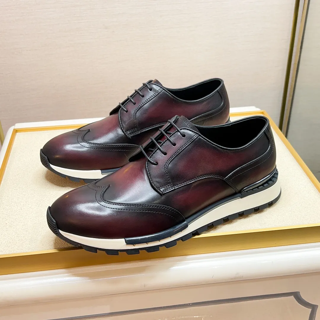 Berluti ブルーティ男性スニーカー 赤色 レースアップ - 画像 (6)