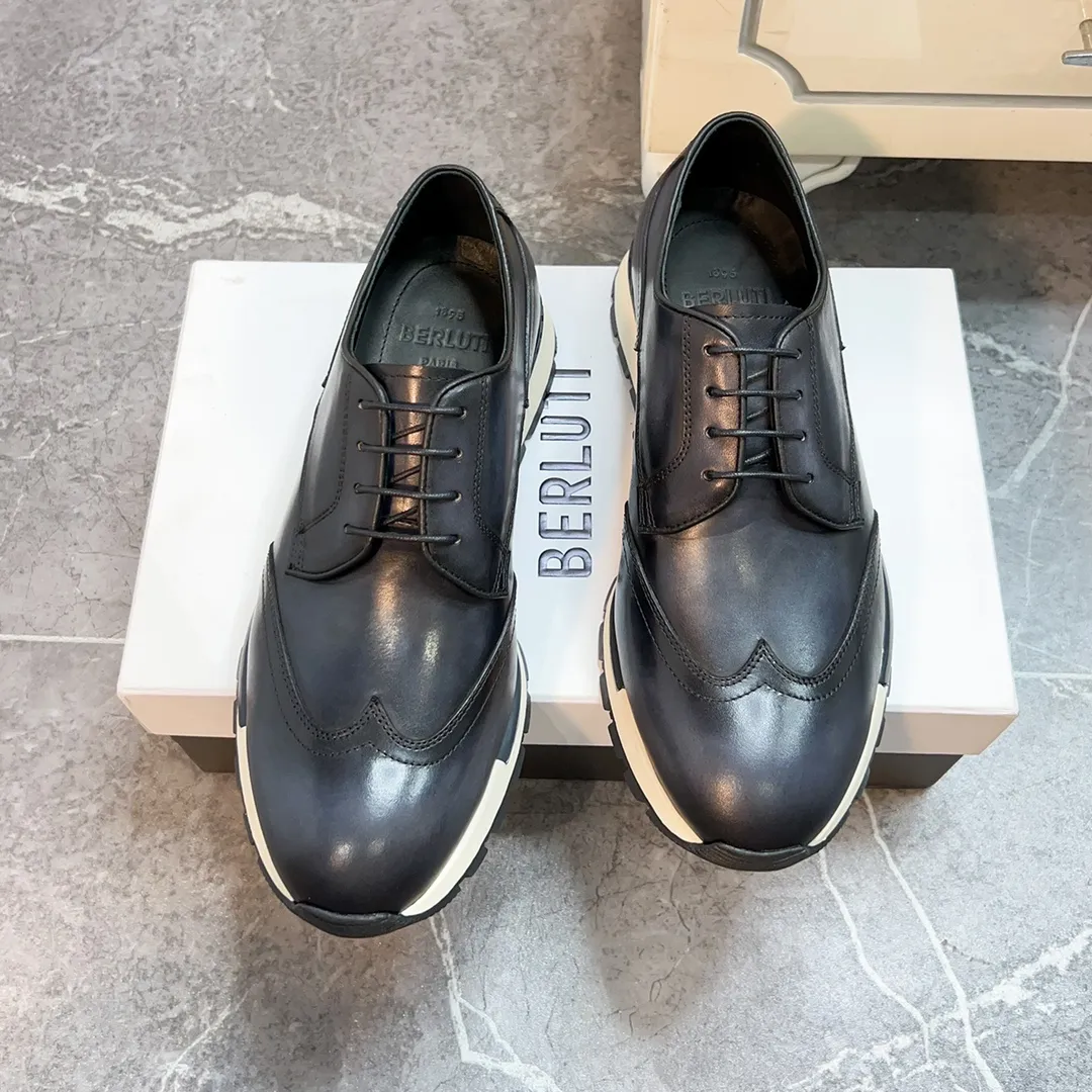 Berluti ブルーティ 黒 レースアップスニーカー - 画像 (6)