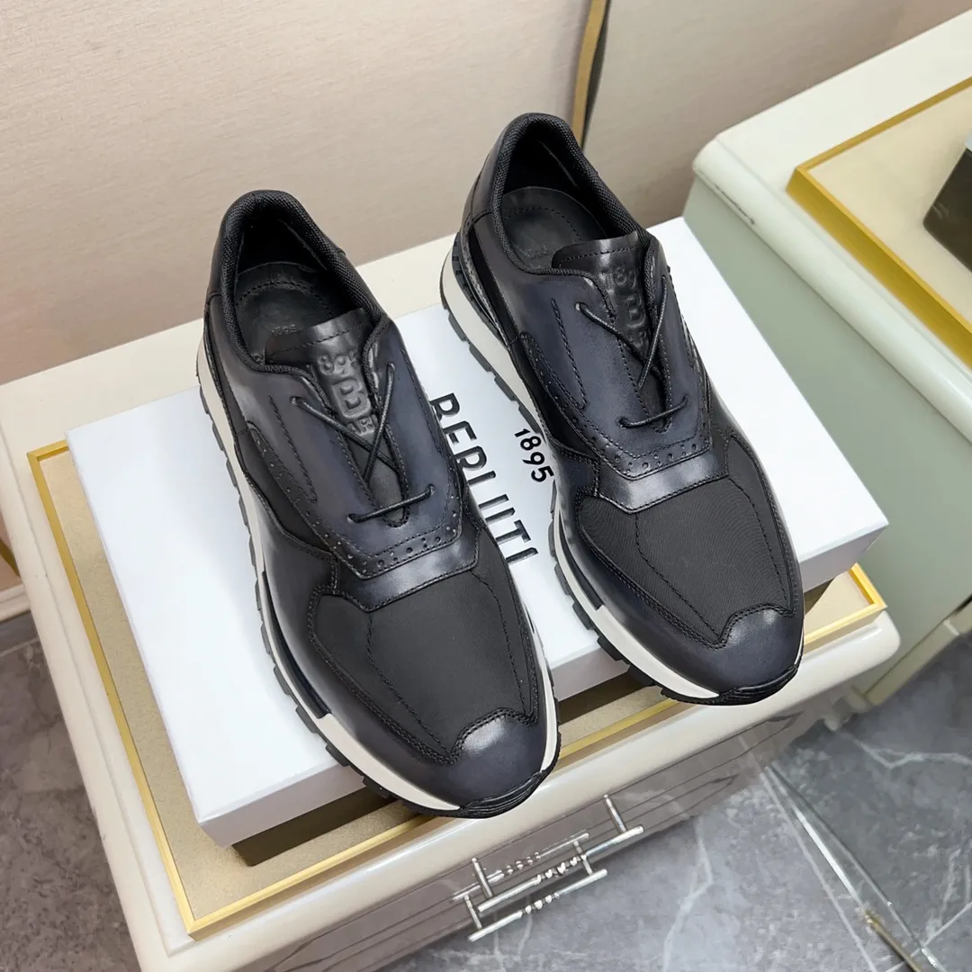 Berluti ブルーティ黒レザースニーカー - 画像 (4)