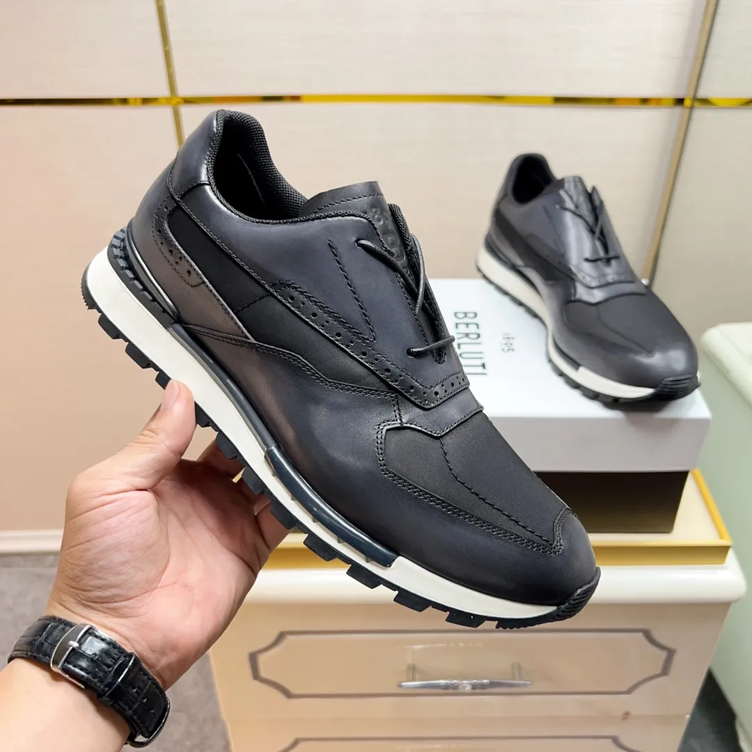 Berluti ブルーティ黒レザースニーカー - 画像 (7)