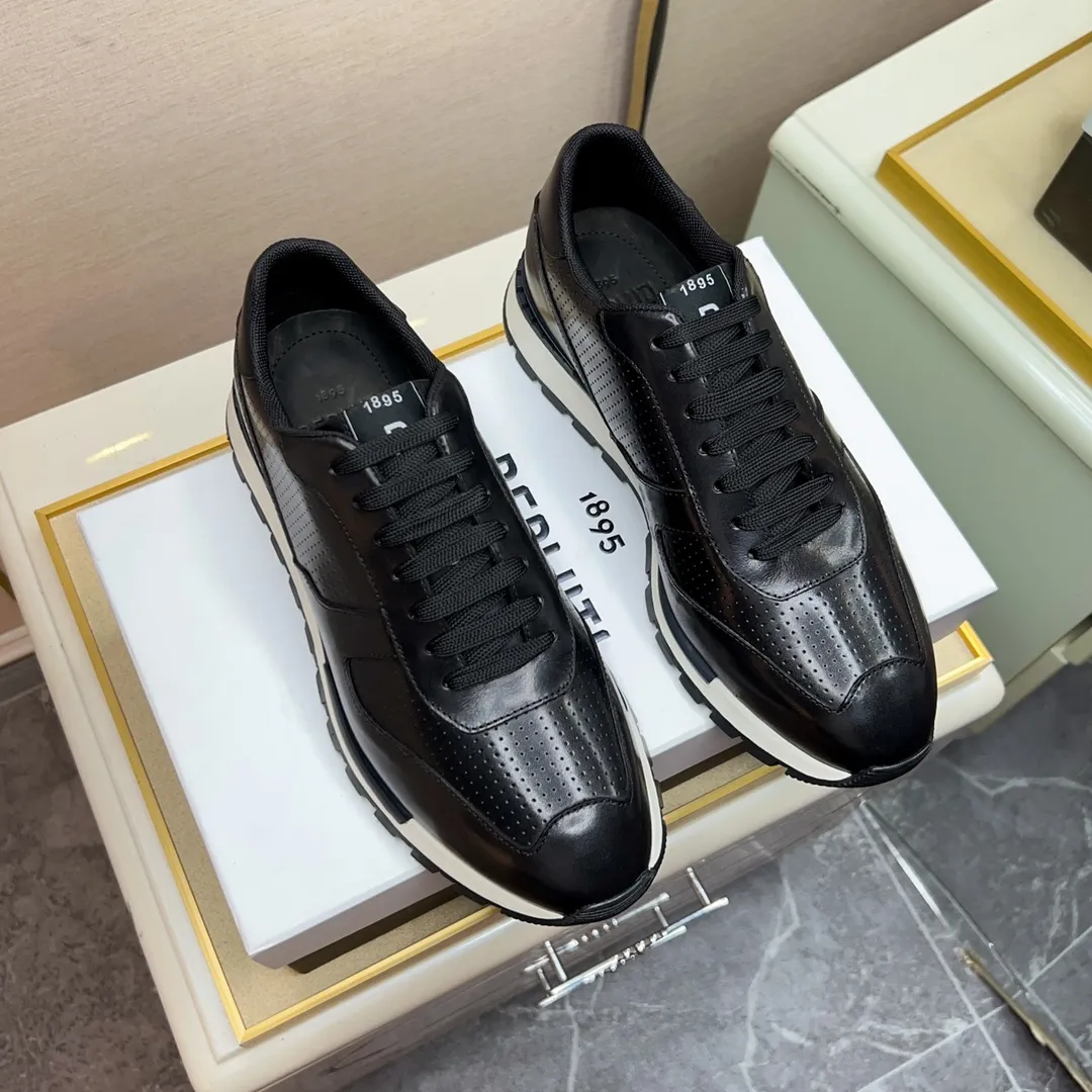 Berluti ブルーティ黒レザースニーカー - 画像 (7)