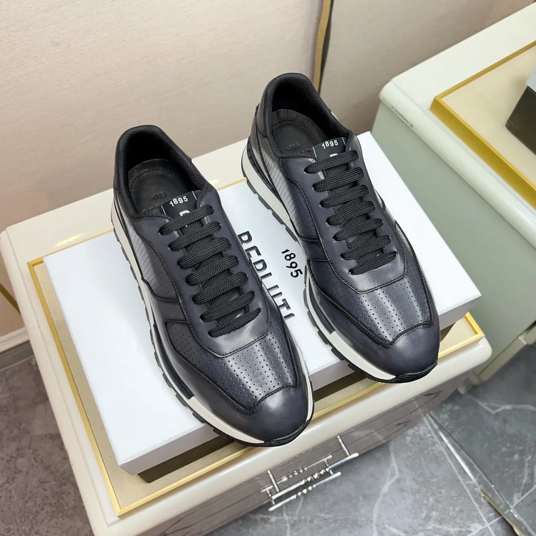 Berluti ブルーティ黒レザースニーカー - 画像 (5)