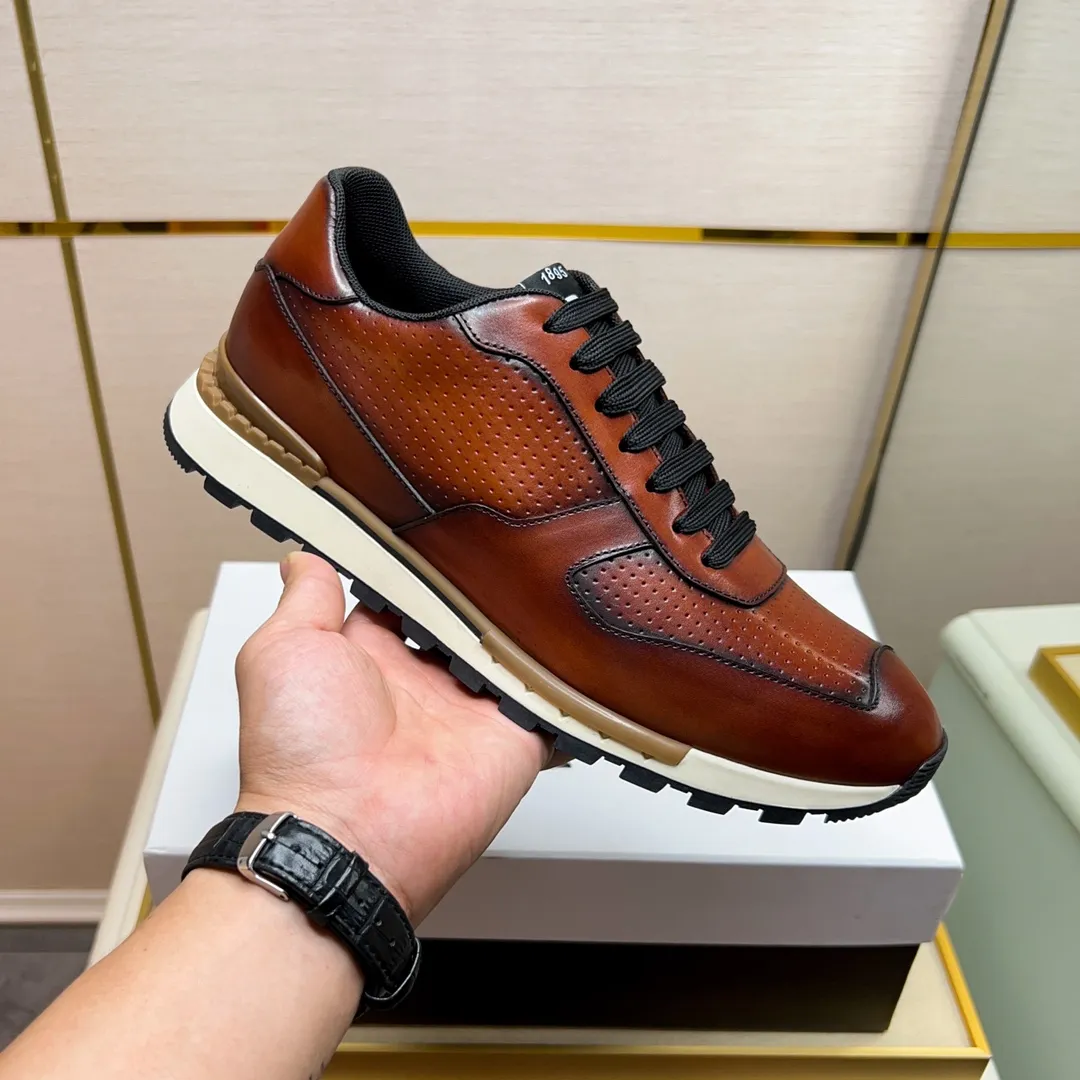 Berluti ブルーティ茶色レザースニーカー - 画像 (3)
