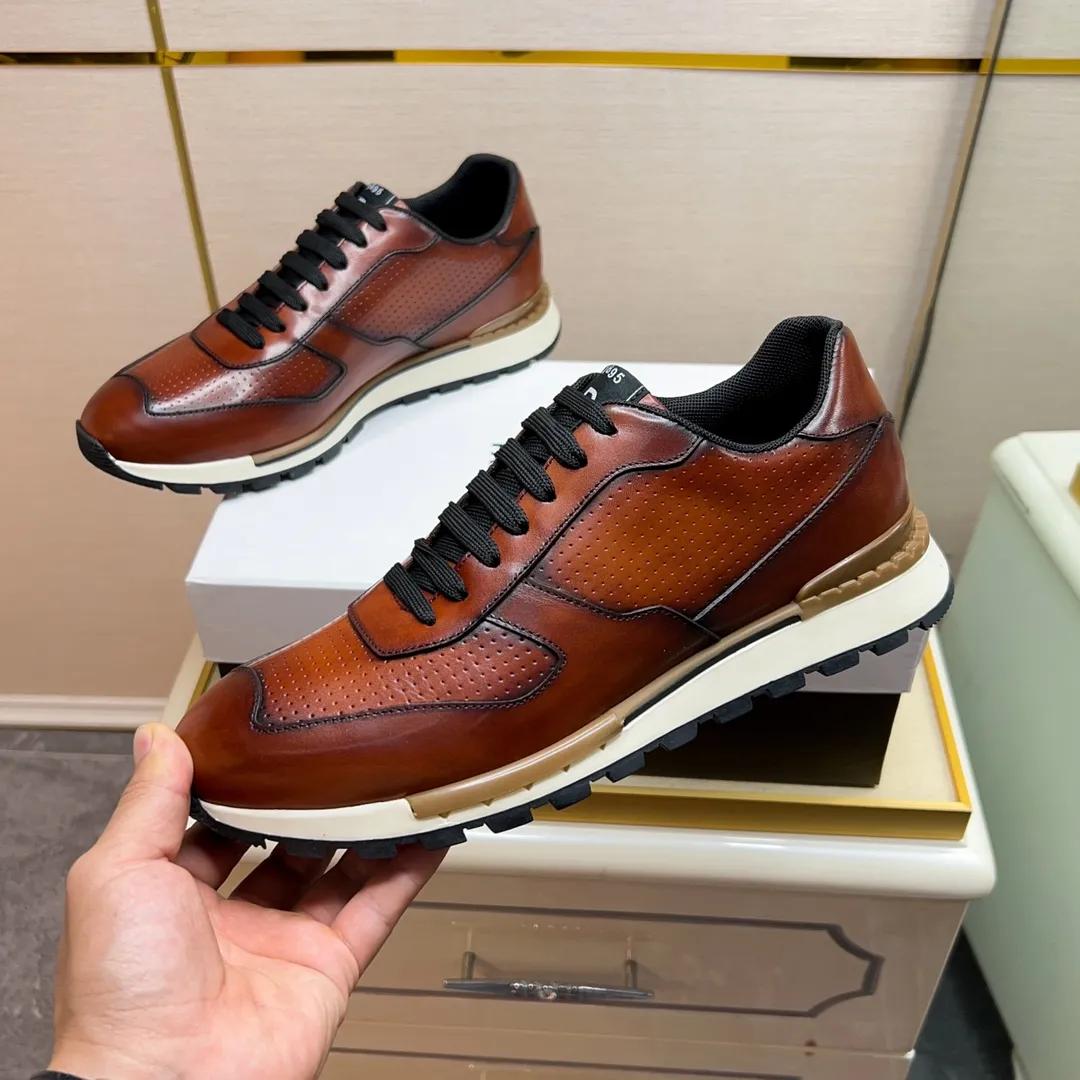 Berluti ブルーティ茶色レザースニーカー - 画像 (5)