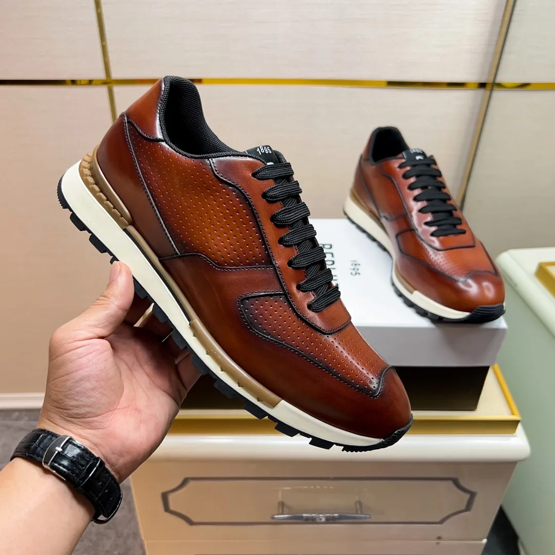 Berluti ブルーティ茶色レザースニーカー - 画像 (6)