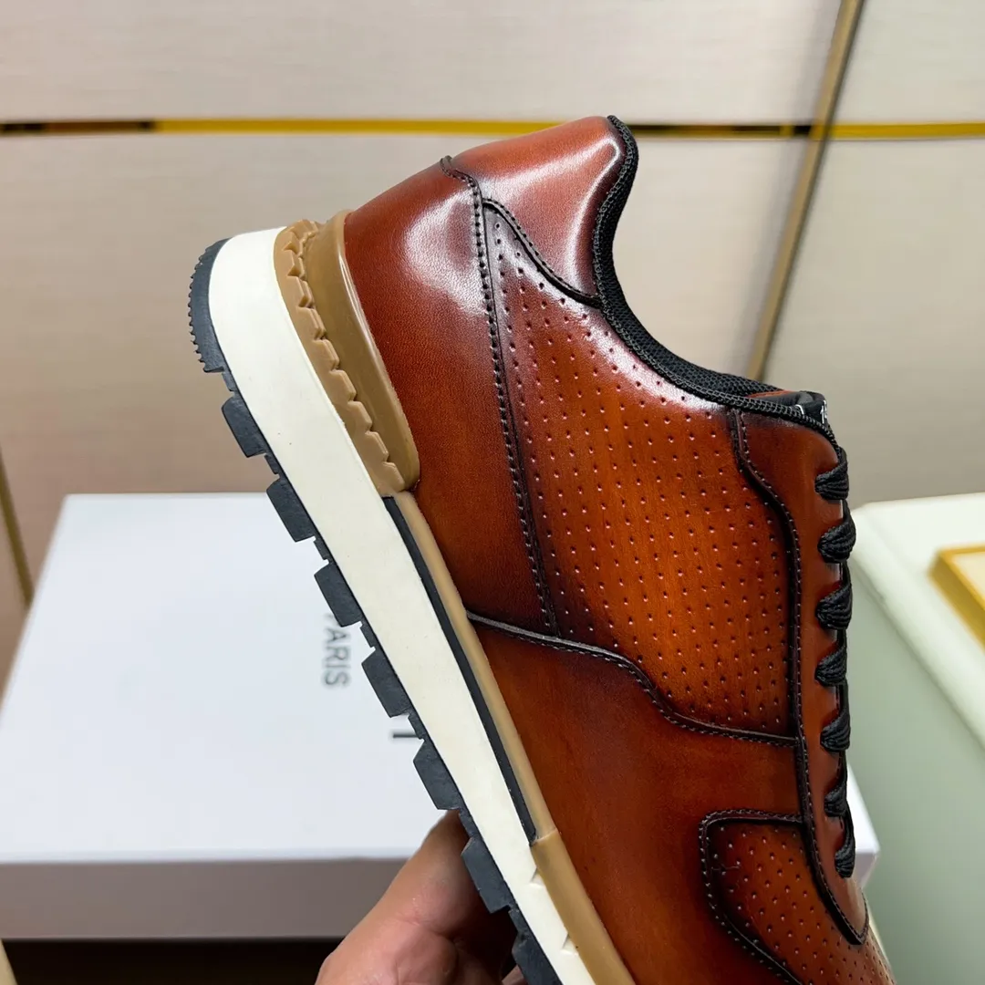 Berluti ブルーティ茶色レザースニーカー - 画像 (7)