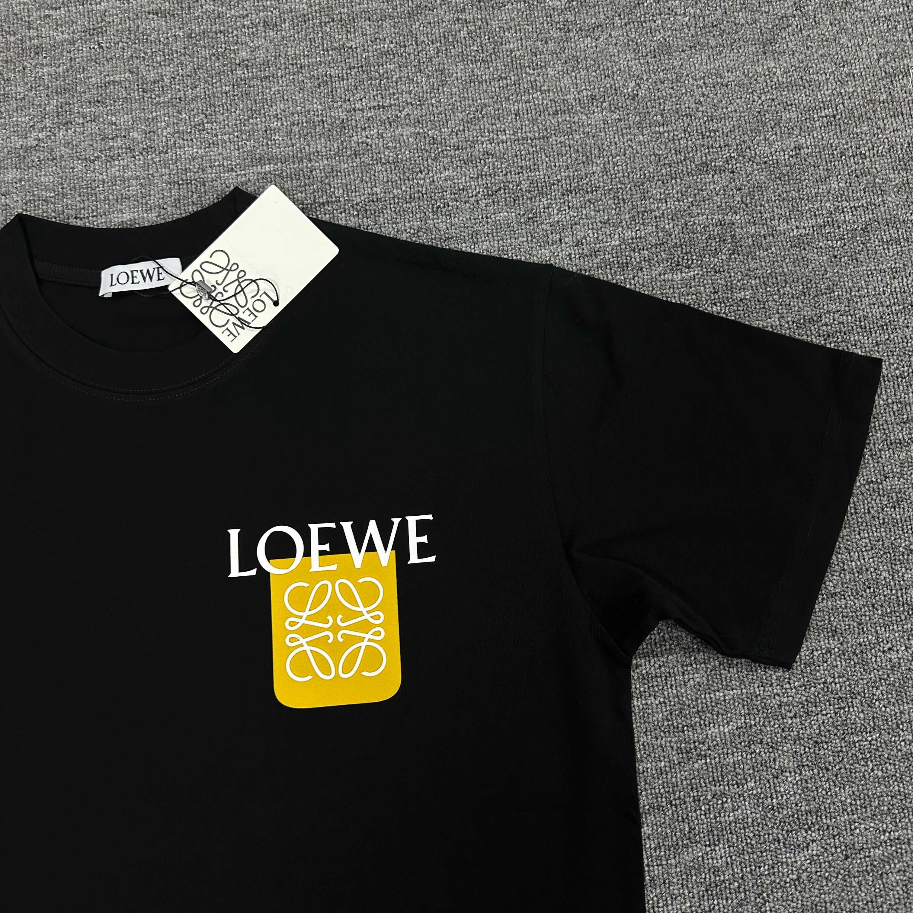 Loewe 2025春夏黒色ロゴTシャツ - 画像 (4)