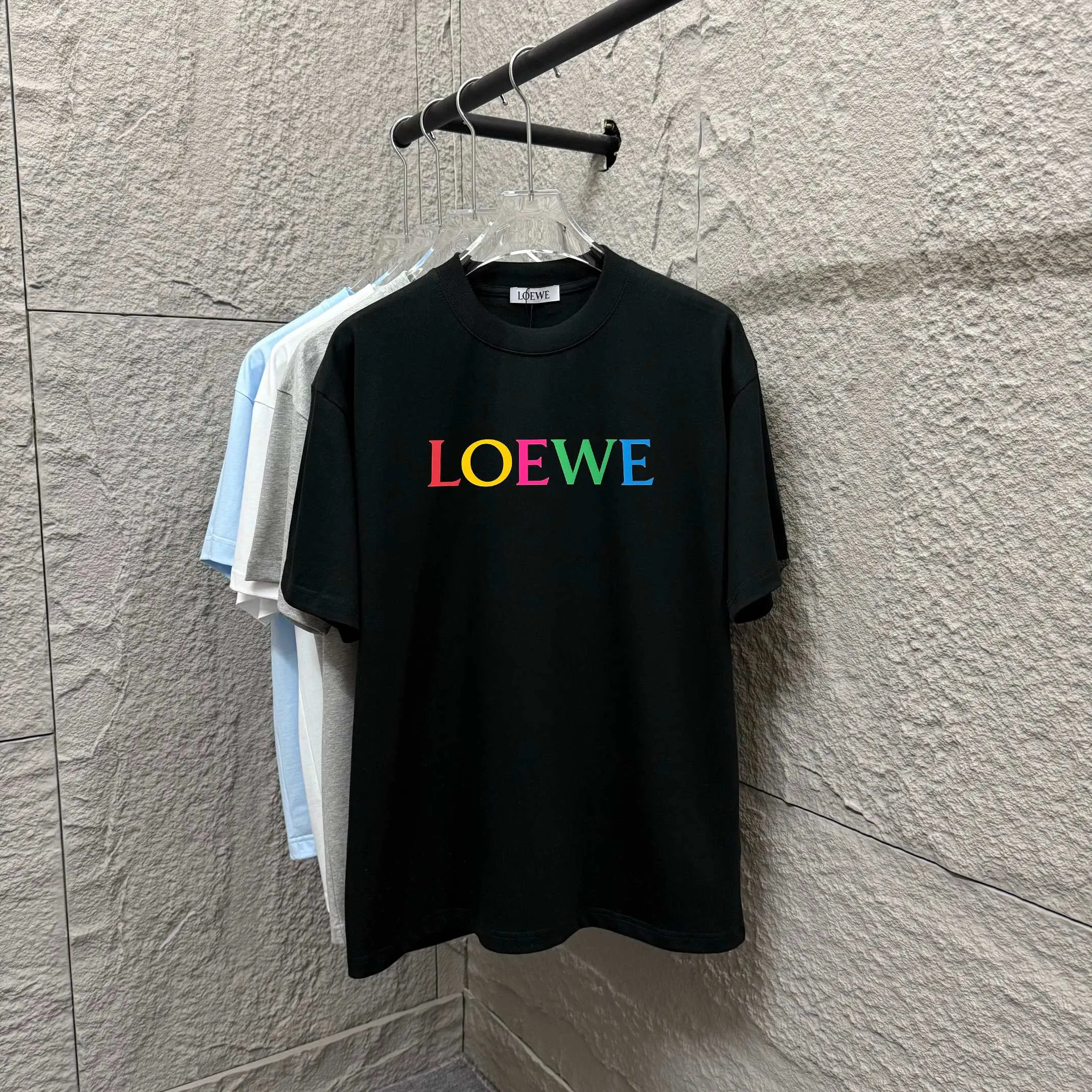 Loewe 2025春夏 黒色 Tシャツ