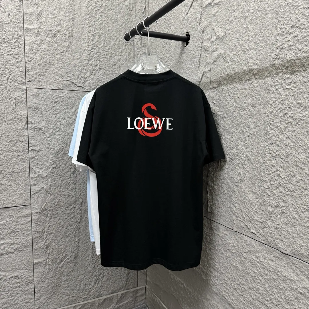 Loewe 2025春夏 黒 短袖Tシャツ