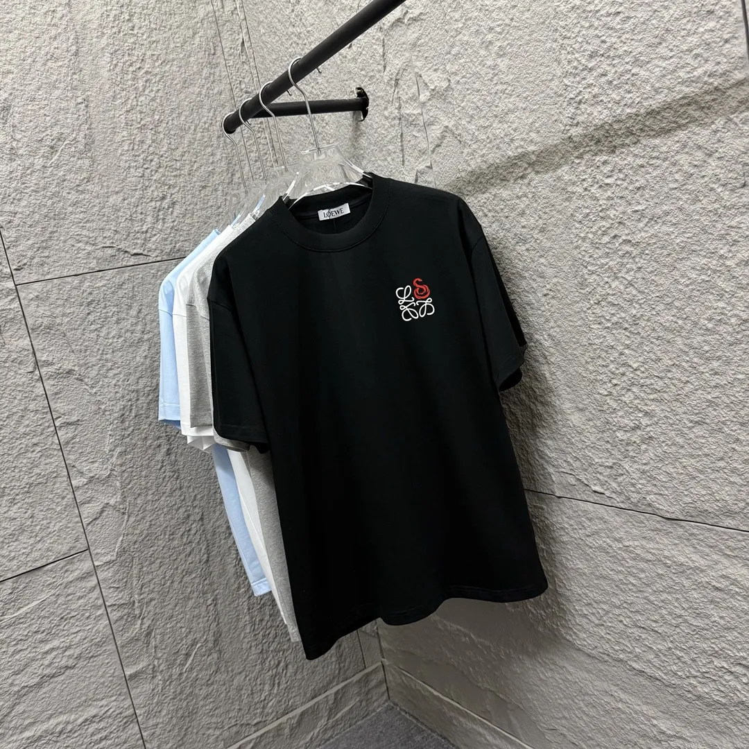 Loewe 2025春夏 黒 短袖Tシャツ - 画像 (4)