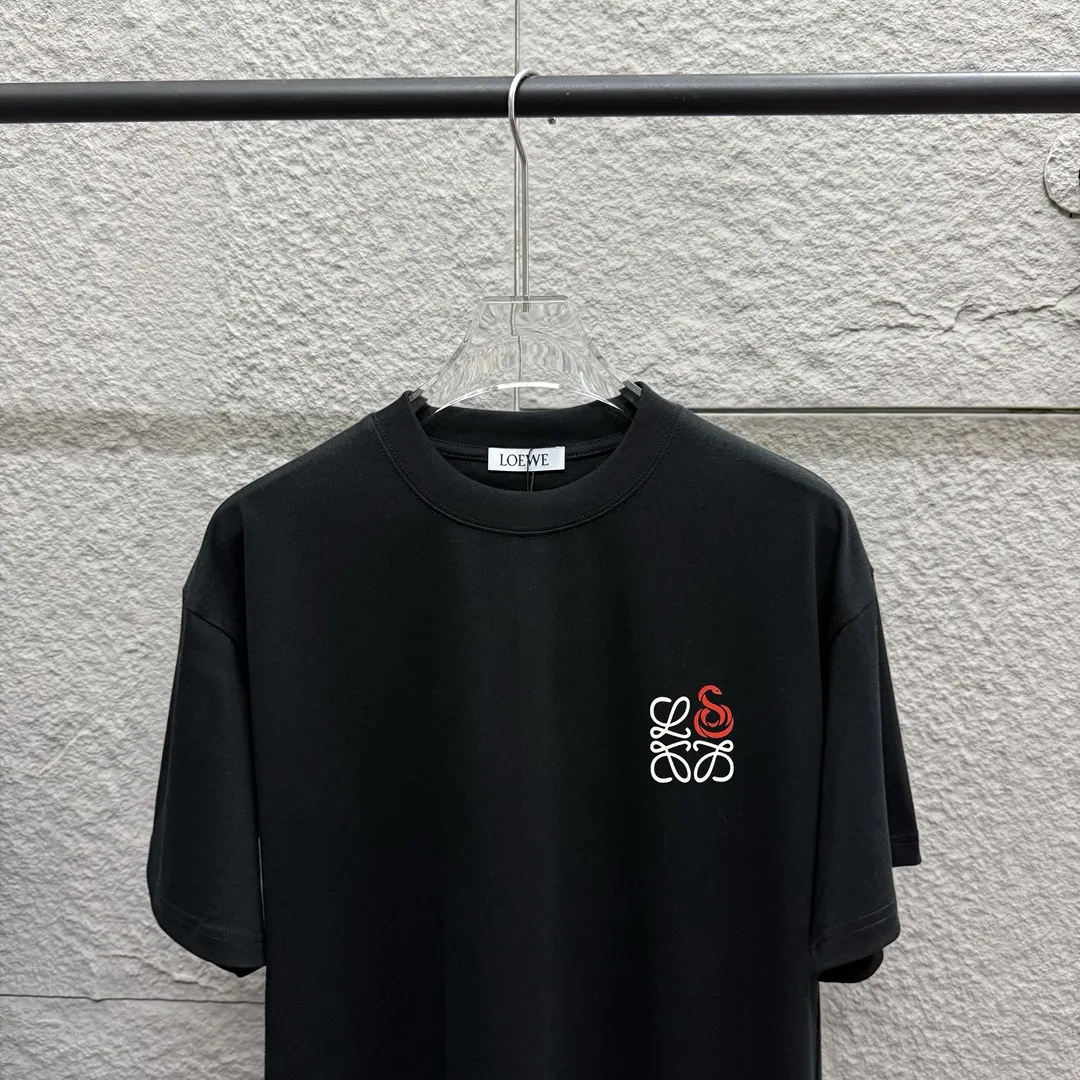 Loewe 2025春夏 黒 短袖Tシャツ - 画像 (5)