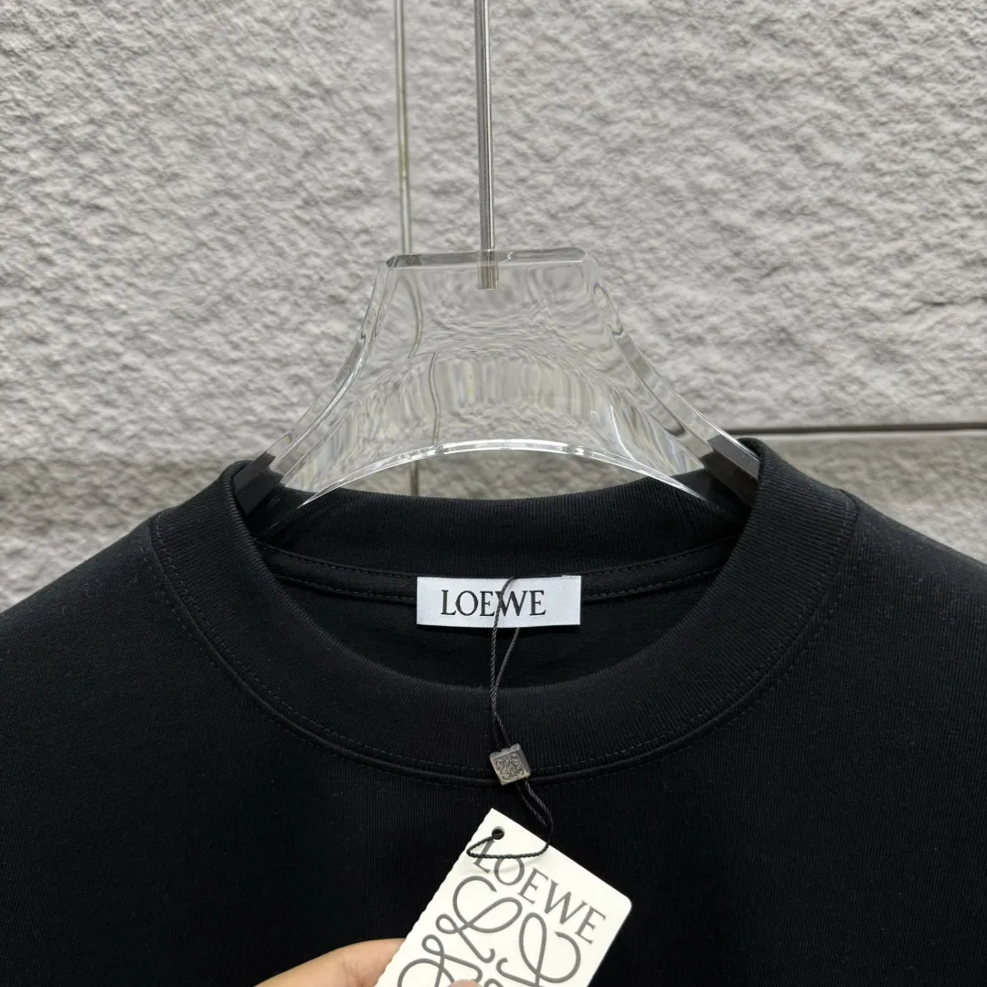 Loewe 2025春夏 黒 短袖Tシャツ - 画像 (6)