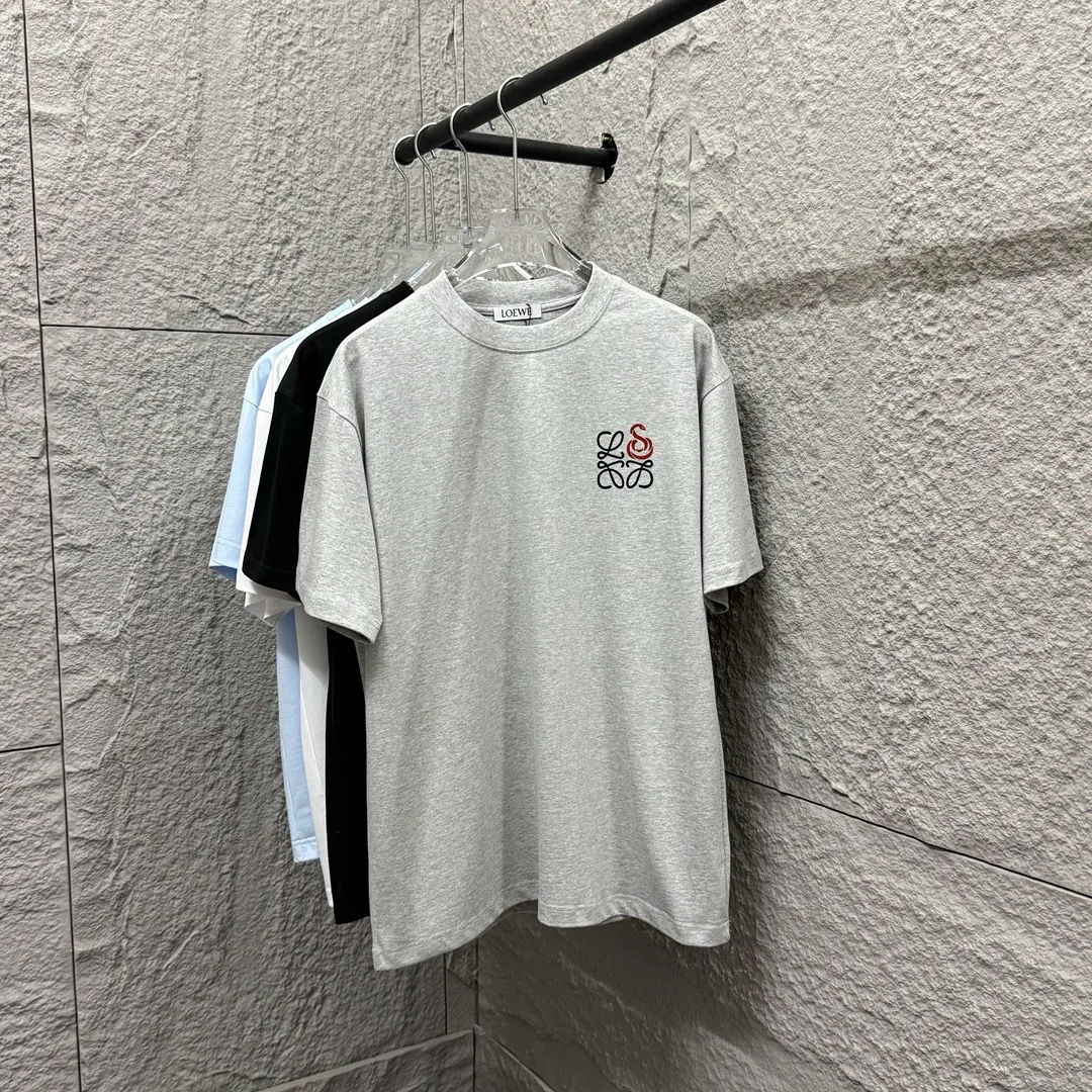 Loewe 2025春夏 黒白花灰 Tシャツ - 画像 (3)