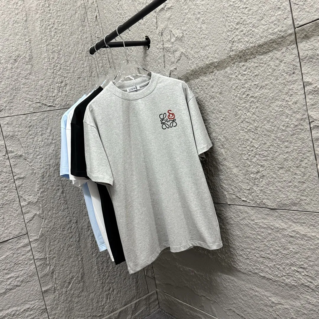 Loewe 2025春夏 黒白花灰 Tシャツ - 画像 (4)