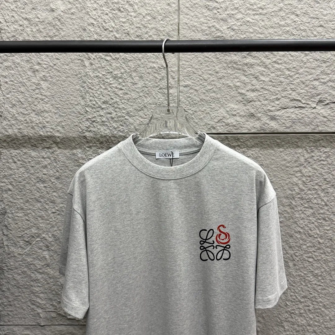 Loewe 2025春夏 黒白花灰 Tシャツ - 画像 (5)