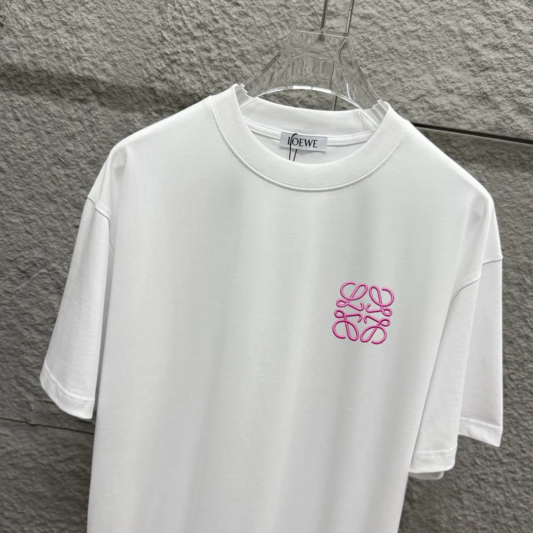 Loewe ロエイ 白 刺繍ロゴTシャツ - 画像 (3)