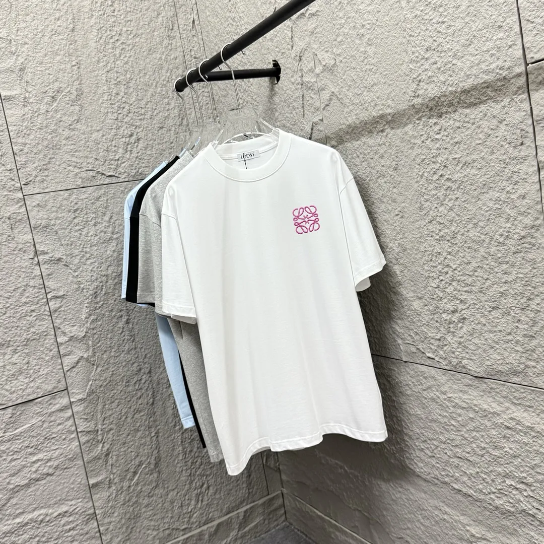 Loewe ロエイ 白 刺繍ロゴTシャツ - 画像 (4)