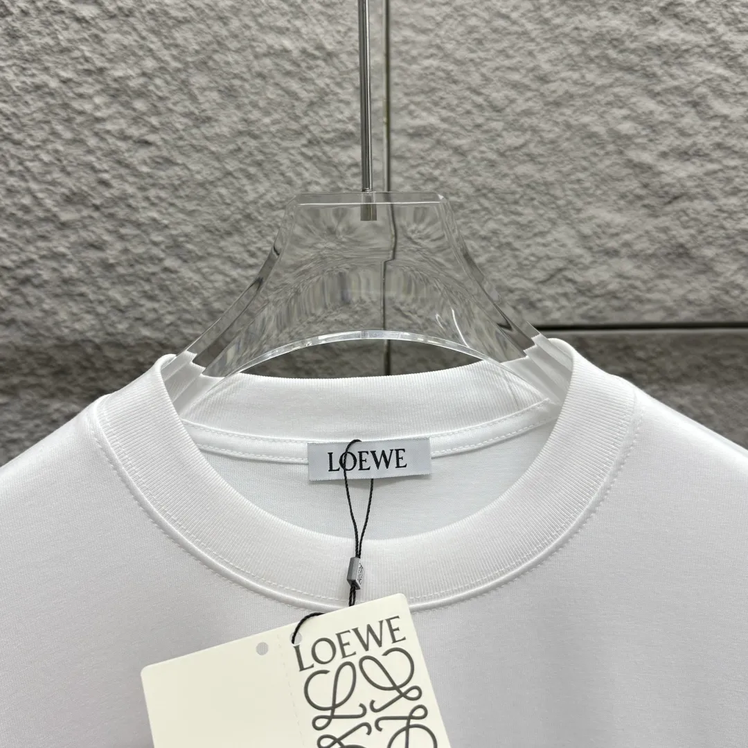Loewe ロエイ 白 刺繍ロゴTシャツ - 画像 (5)