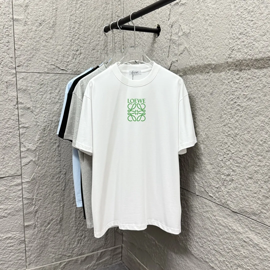 Loewe ロエ 2025春夏 白黒 短袖Tシャツ