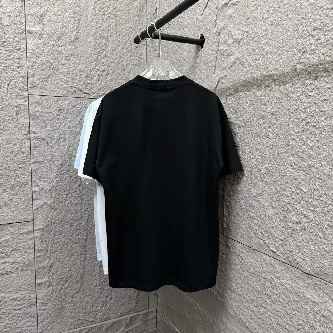 Loewe ロエ 2025春夏 黒 グリーン柄Tシャツ - 画像 (7)