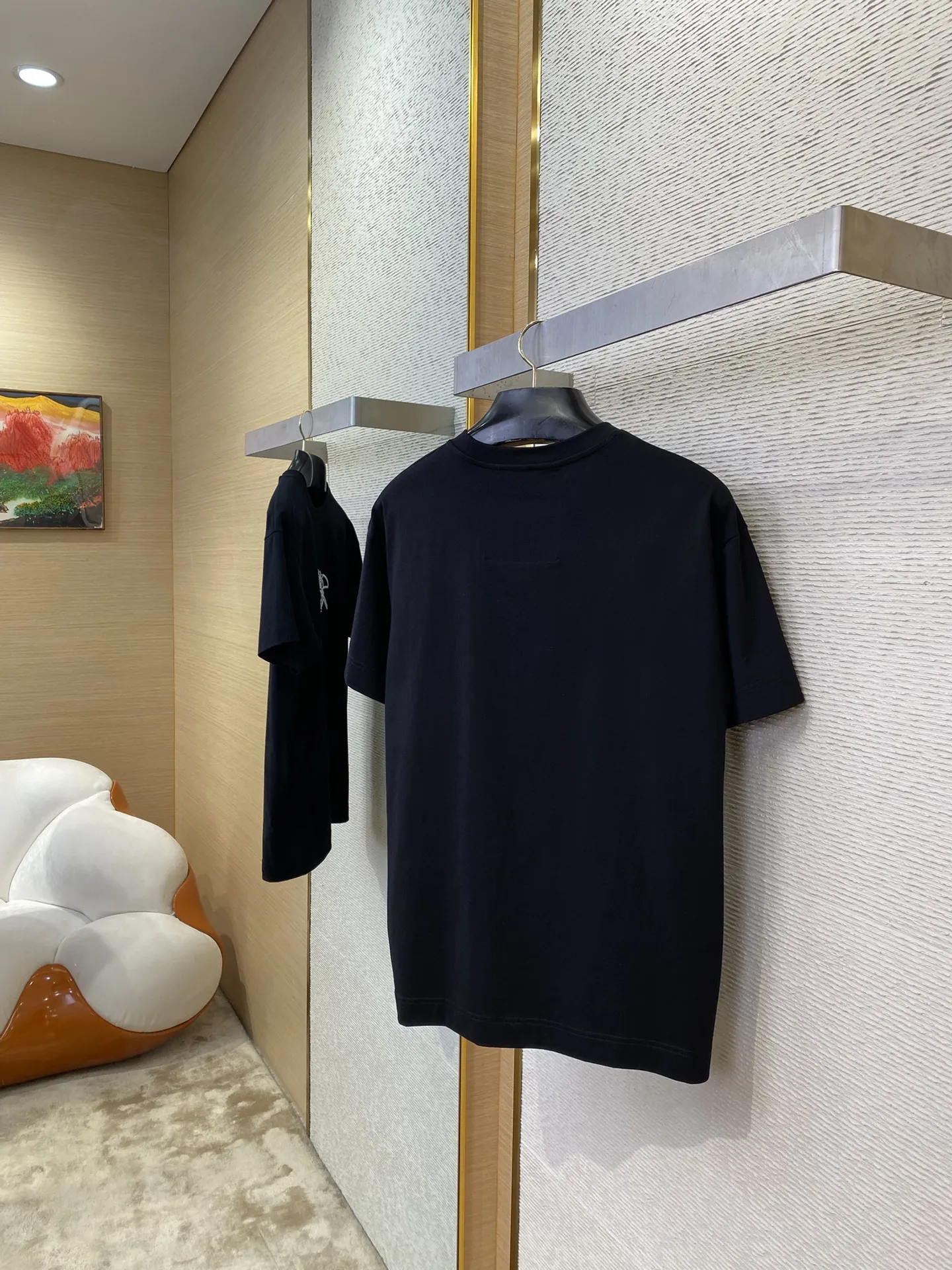 Givenchy ジバンシィ黒アルファベット刺繍半袖Tシャツ - 画像 (5)