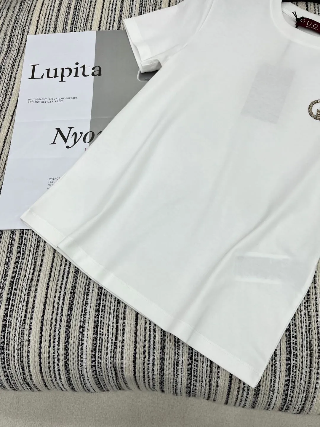 Gucci新作白黒赤半袖Tシャツ - 画像 (6)