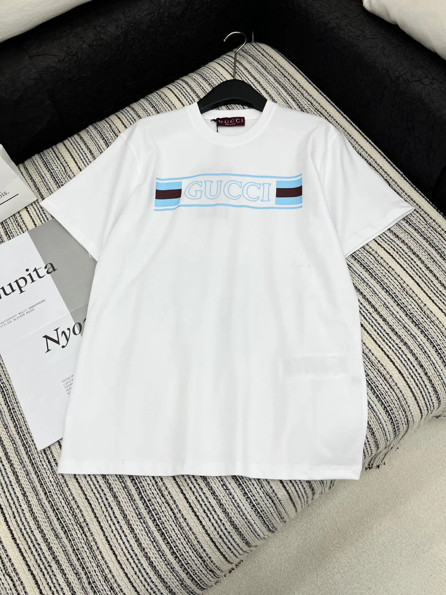 Gucci新作白プリント半袖Tシャツ