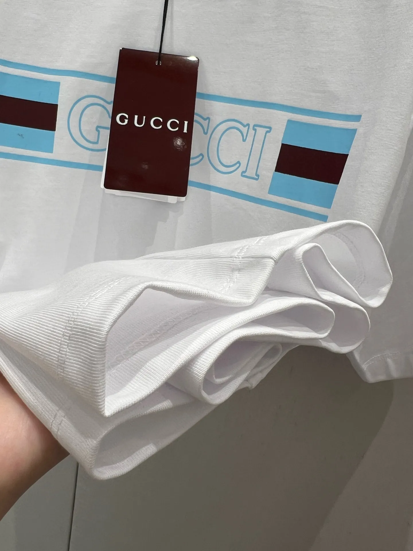 Gucci新作白ストライププリント半袖Tシャツ - 画像 (9)