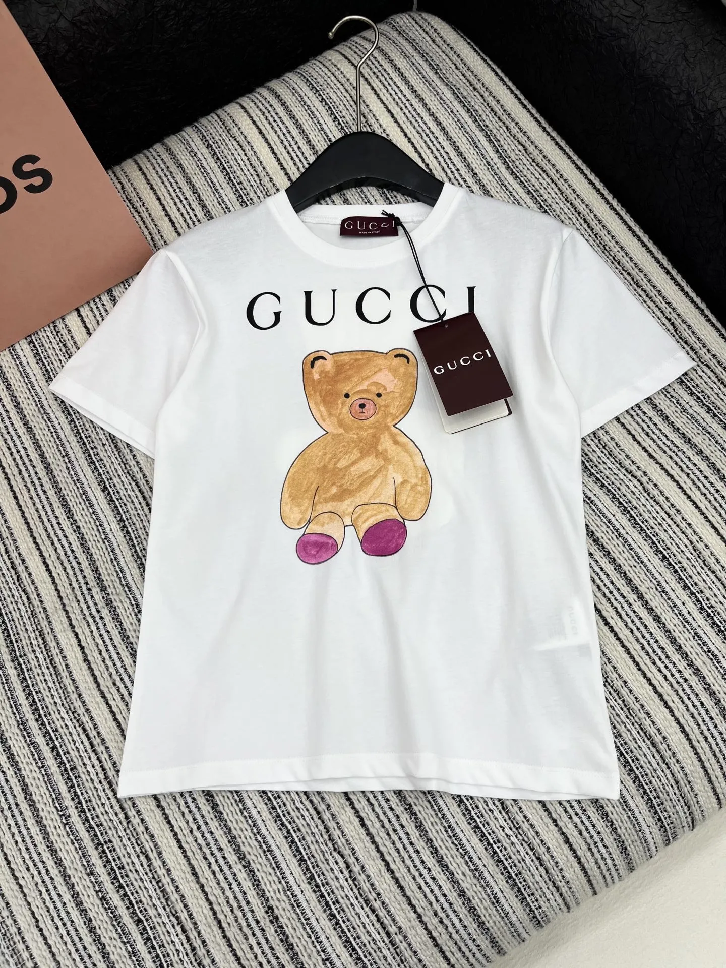 Gucci新作白プリント半袖Tシャツ