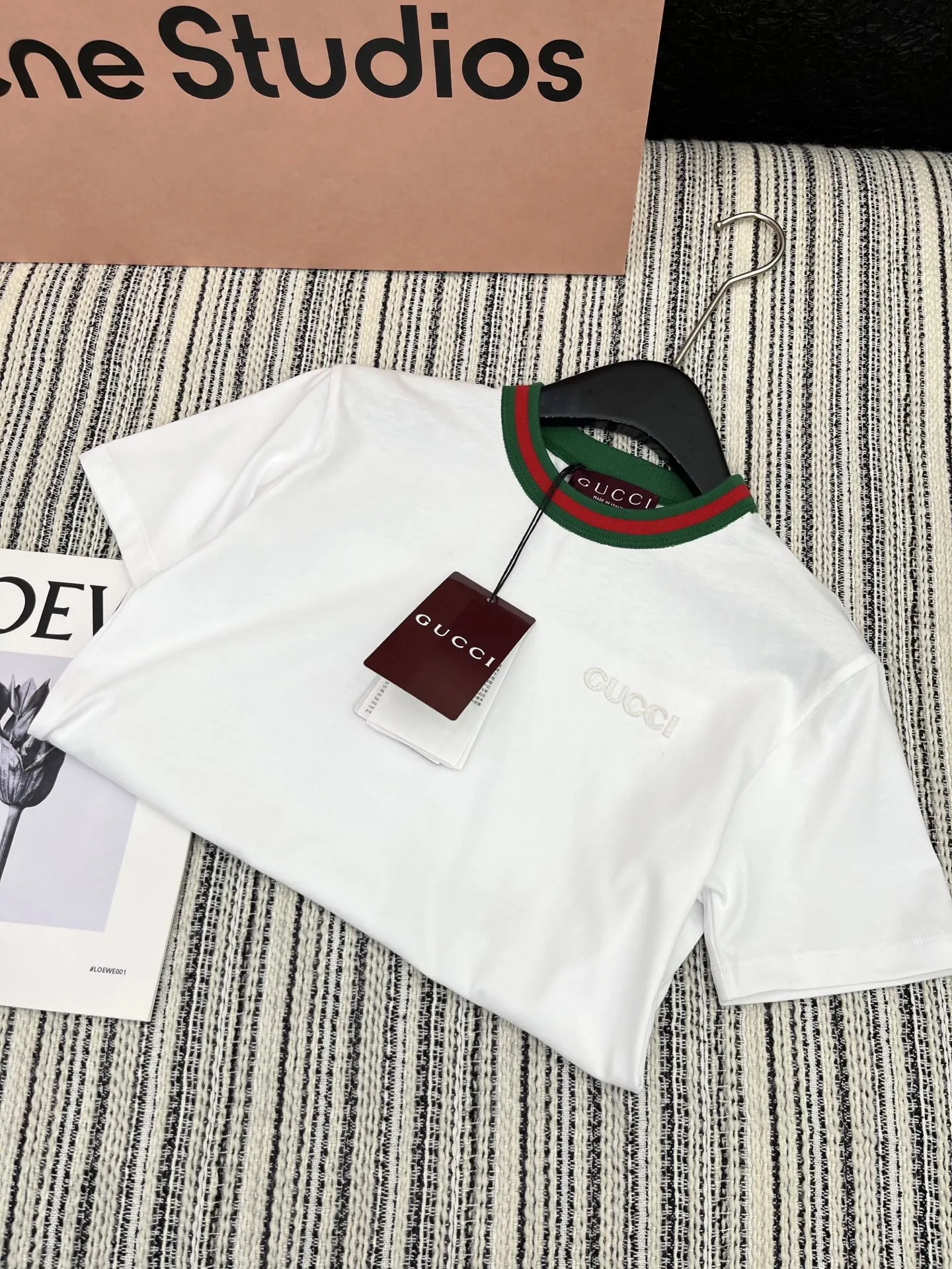 Gucci新作白カラーマッチング半袖Tシャツ - 画像 (6)