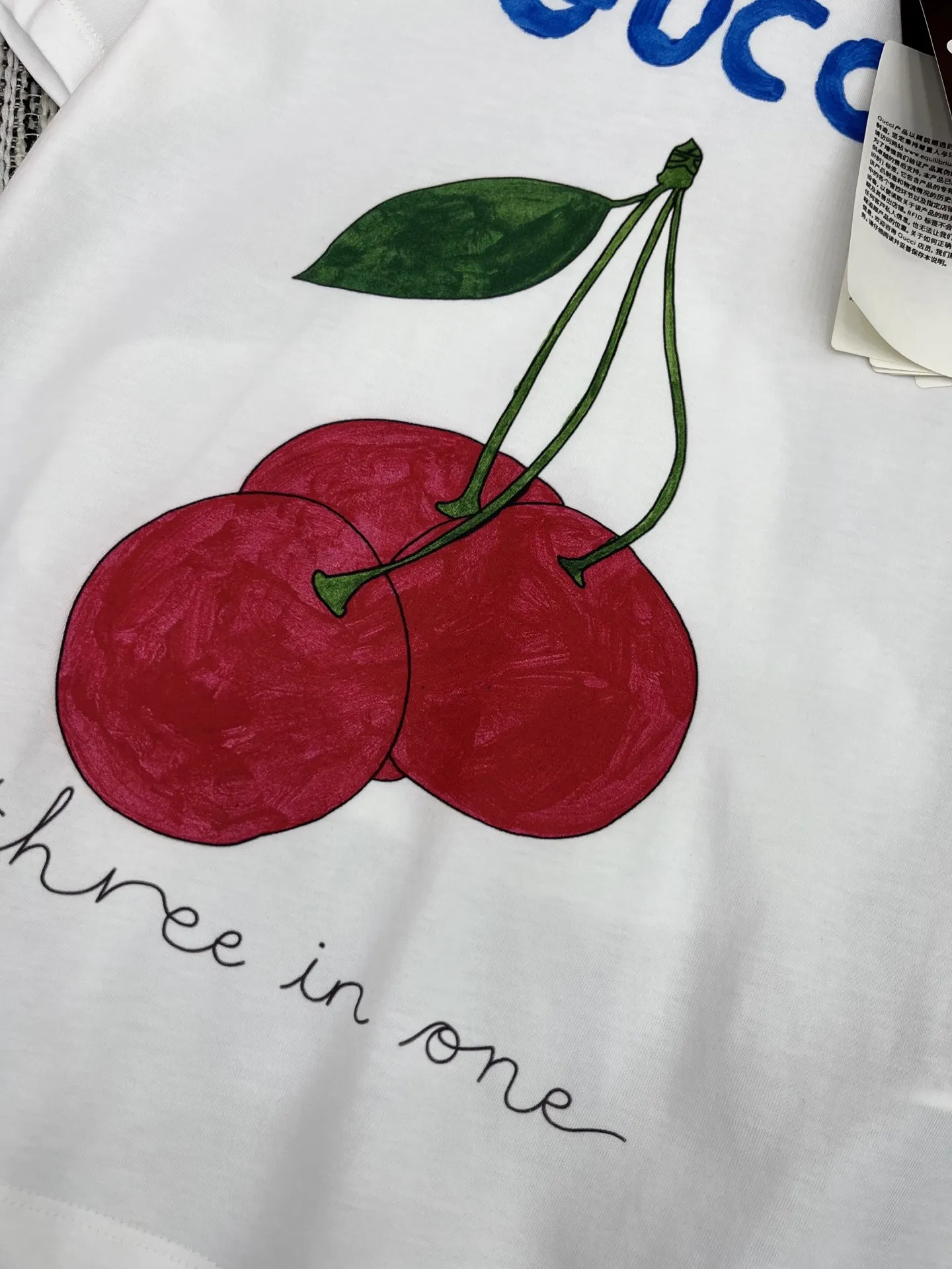 Gucci新作白プリント半袖Tシャツ - 画像 (5)