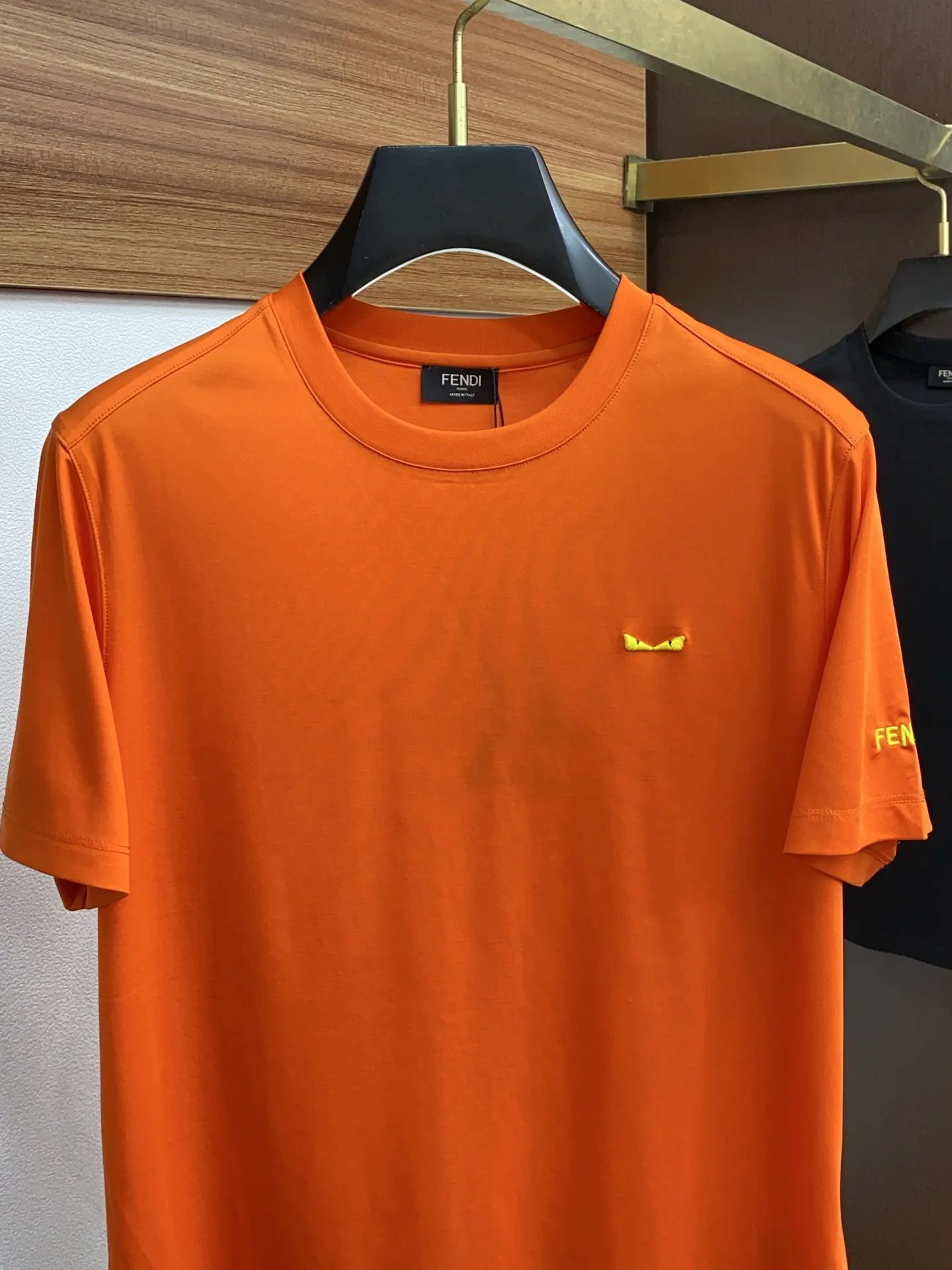 Fendi オレンジ 2025春夏新作ラウンドネックTシャツ - 画像 (3)