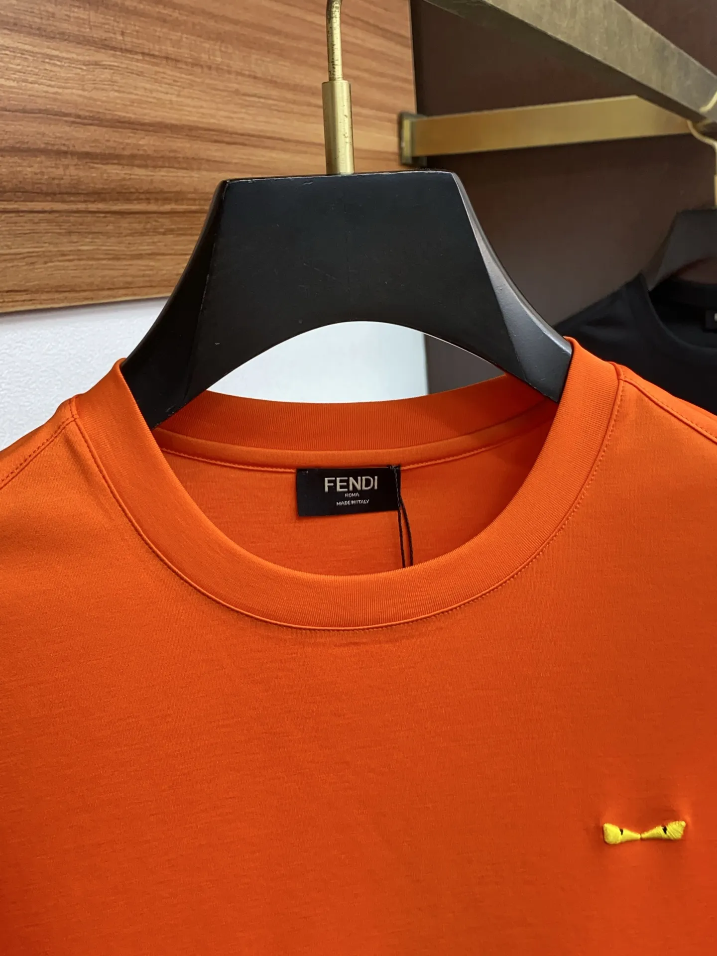 Fendi オレンジ 2025春夏新作ラウンドネックTシャツ - 画像 (4)