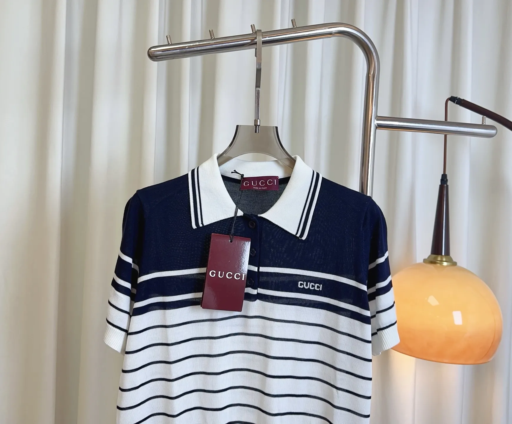GUCCI新作黒ストライプポロシャツ - 画像 (4)